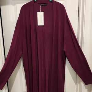 NEW Bloomchic Purple Super Soft Tunic Length Cardigan 1x